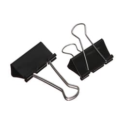 Набор зажимов для бумаг черных 41 мм 24 штук, в пластиковой тубе