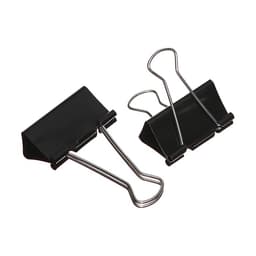 Набор зажимов для бумаг черных 41 мм 24 штук, в пластиковой тубе