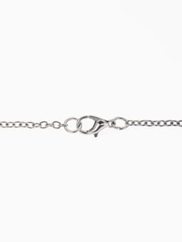 Кулон «Мишка», с сердечком, бело-синий в серебре, 40 см