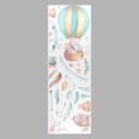 Наклейка интерьерная цветная «Звери на воздушном шаре», пластик, 30×90 см