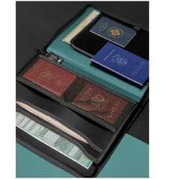 Папка на молнии А4, 2 отделения, Calligrata, 350×282×33 мм, пластик, 4 кармана, бизнес-класс, зелёный металлик