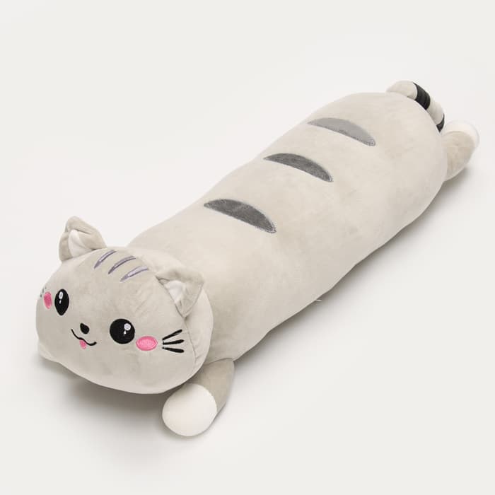Мягкая игрушка «Кот-батон», 75 см, цвет серый