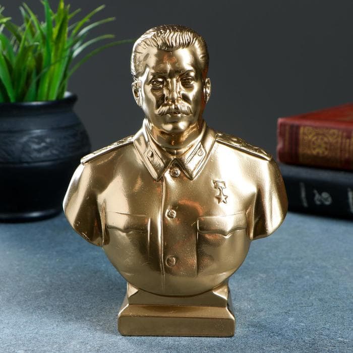 Бюст «Сталин», фигурка гипс, большой, 6×15×5 см