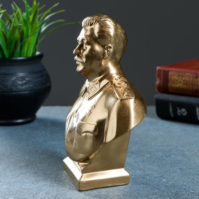 Бюст «Сталин», фигурка гипс, большой, 6×15×5 см