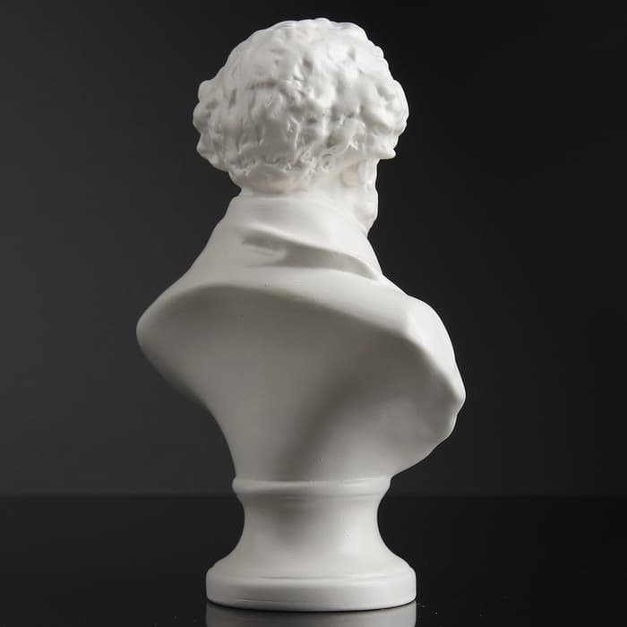 Бюст «Пушкин», фигурка гипс, большой белый, 15×21×9 см