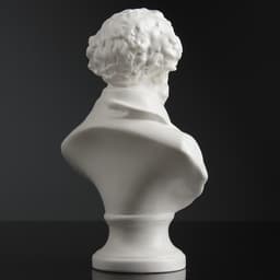 Бюст «Пушкин», фигурка гипс, большой белый, 15×21×9 см