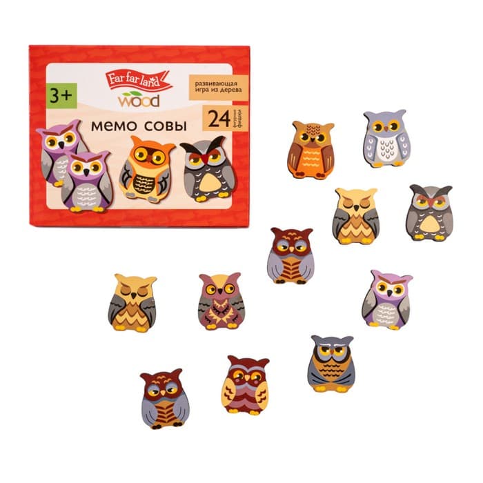 Игра настольная Десятое Королевство «МЕМО Совы. Far far land wood», 24 шт.