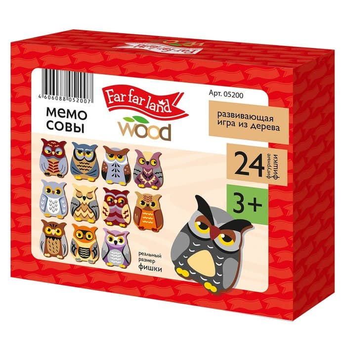 Игра настольная Десятое Королевство «МЕМО Совы. Far far land wood», 24 шт.