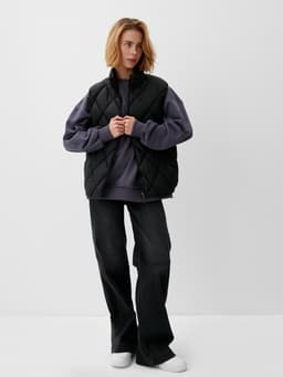 Жилет женский демисезонный на молнии Collorista, чёрный, размер 46