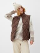 Жилет женский демисезонный на молнии Collorista, кофейный, размер 42