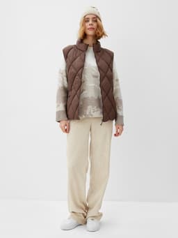 Жилет женский демисезонный на молнии Collorista, кофейный, размер 42