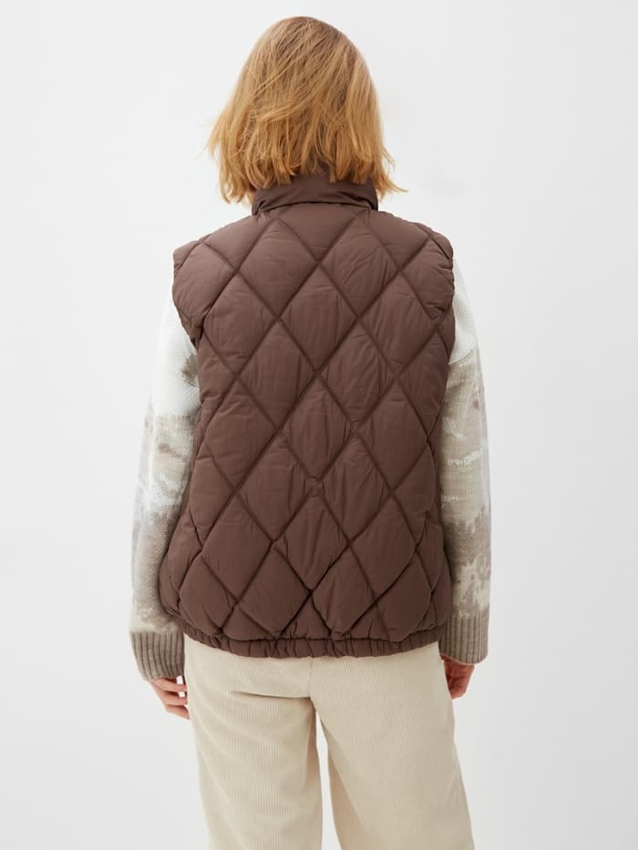 Жилет женский демисезонный на молнии Collorista, кофейный, размер 42