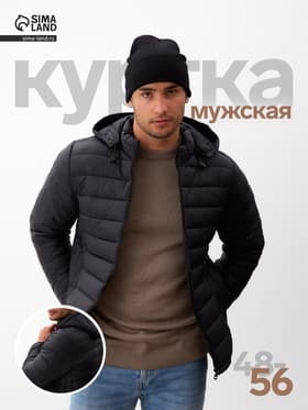 Куртка мужская на молнии Collorista, размер 50, чёрная