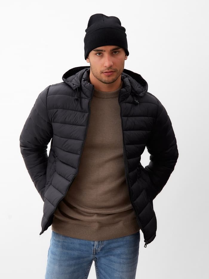 Куртка мужская на молнии Collorista, размер 50, чёрная