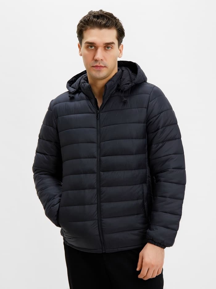 Куртка мужская на молнии Collorista, размер 50, чёрная