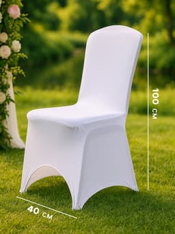 Чехлы на стул свадебные (10 шт.), 100×40 см, белые