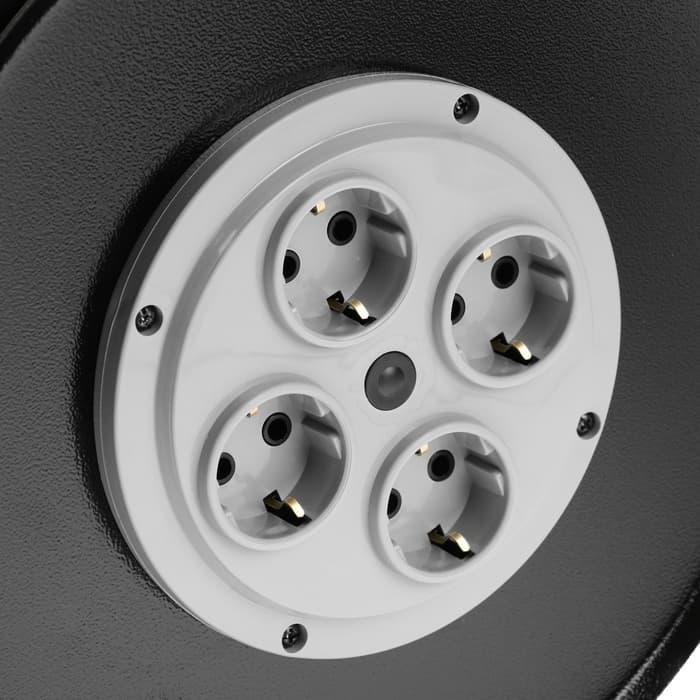 Удлинитель на катушке 50 м, 16 А, 250 В, IP20, ПВС 3×2.5, каркас металл