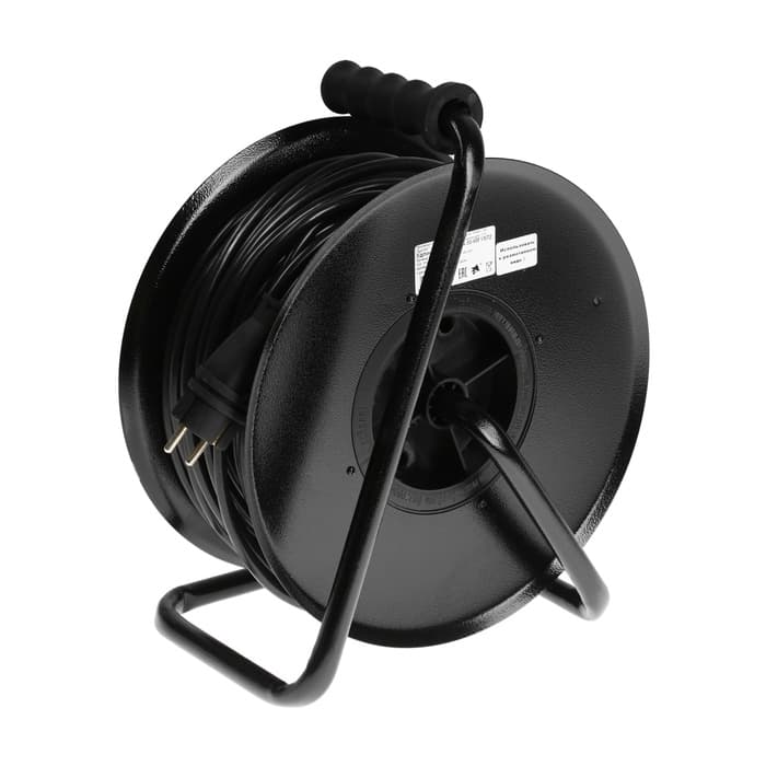 Удлинитель на катушке 50 м, 16 А, 250 В, IP20, ПВС 3×2.5, каркас металл