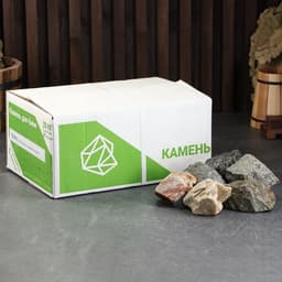 Камни для бани «Микс», дунит, кварцит, талькохлорит, 30 кг, колотые, фракция 7-15 см
