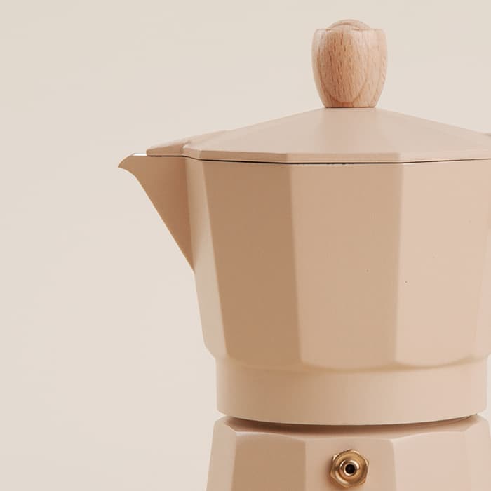 Кофеварка гейзерная SL Home «Ферамо», 150 мл, 11×15.5×12 см, алюминий, бежевая