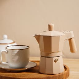 Кофеварка гейзерная SL Home «Ферамо», 150 мл, 11×15.5×12 см, алюминий, бежевая