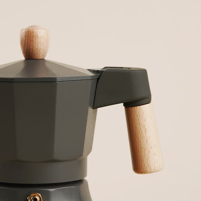 Кофеварка гейзерная SL Home «Ферамо», 150 мл, 11×15.5×12 см, алюминий, оливковая