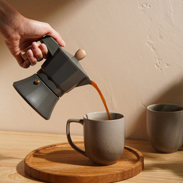 Кофеварка гейзерная SL Home «Ферамо», 150 мл, 11×15.5×12 см, алюминий, оливковая