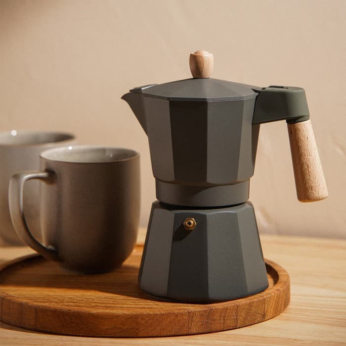 Кофеварка гейзерная SL Home «Ферамо», 300 мл, 11×15.5×20 см, алюминий, оливковая