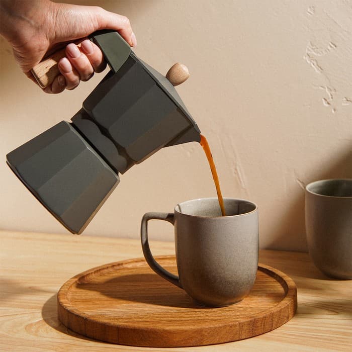 Кофеварка гейзерная SL Home «Ферамо», 300 мл, 11×15.5×20 см, алюминий, оливковая