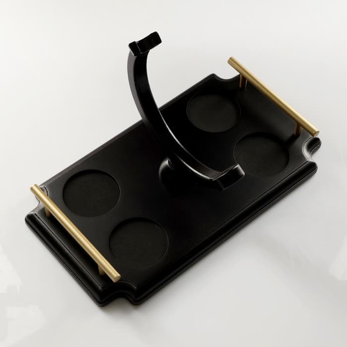 Мини-Бар «Карта мира», на подносе, на 4 персоны, штоф 930 мл, стаканы 300 мл, 19×34×23 см, стекло, дерево