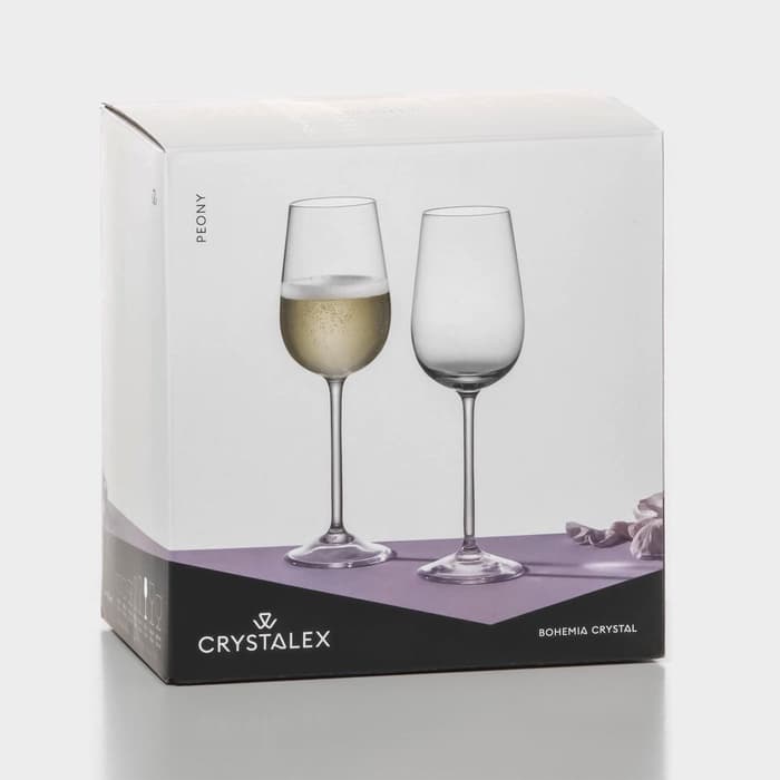 Бокалы для шампанского «Пион», 150 мл, набор 6 шт., стекло, прозрачные