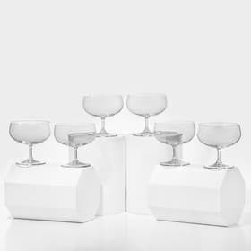 Набор креманок «Пион», 300 мл, набор 6 шт., стекло, прозрачный