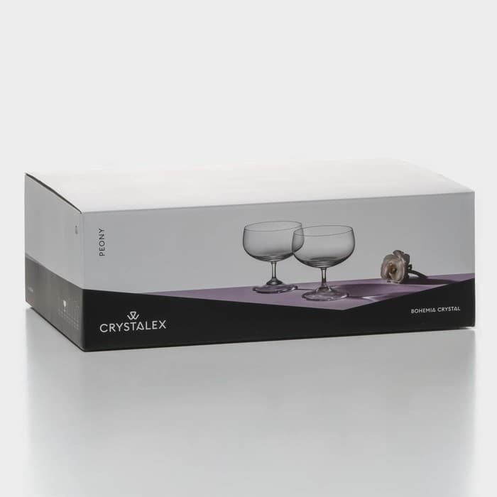 Набор креманок «Пион», 300 мл, набор 6 шт., стекло, прозрачный