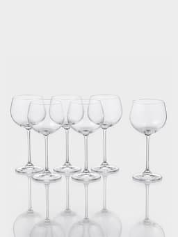 Бокалы для вина «Пион», 190 мл, набор 6 шт., стекло, прозрачные