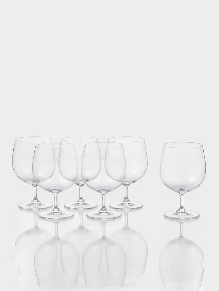 Бокалы для пива «Пион», 380 мл, набор 6 шт., стекло, прозрачные