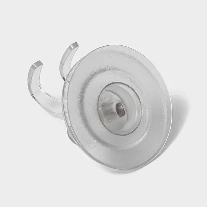 Держатель - крючок самоклеящийся Доляна Elemental, 6.3×6.5 см, прозрачный