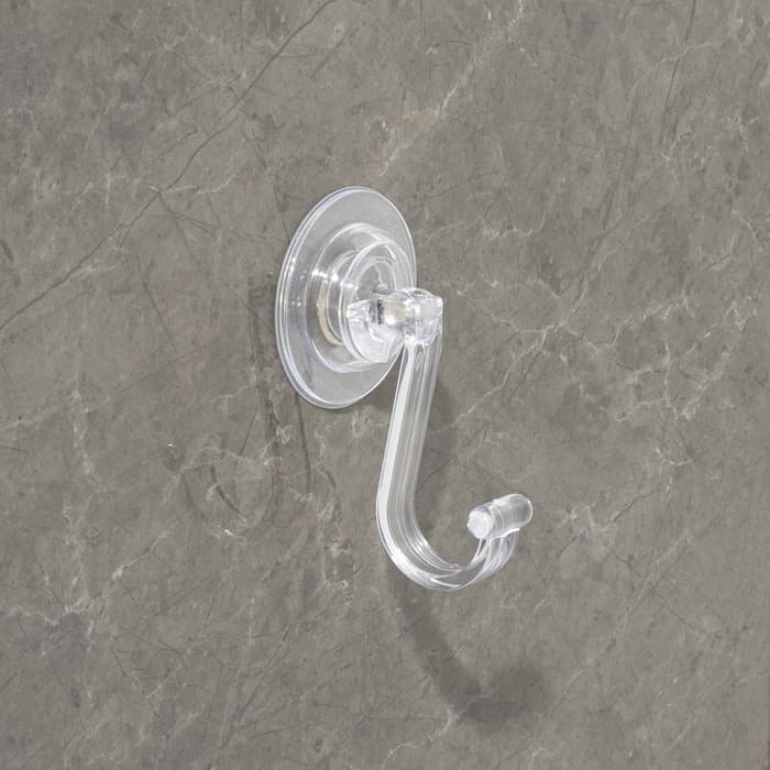 Держатель - крючок самоклеящийся Доляна Elemental, 11×6.5×6.5 см, прозрачный
