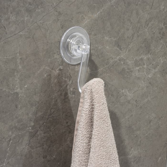 Держатель - крючок самоклеящийся Доляна Elemental, 11×6.5×6.5 см, прозрачный