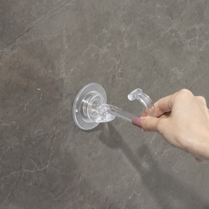 Держатель - крючок самоклеящийся Доляна Elemental, 11×6.5×6.5 см, прозрачный