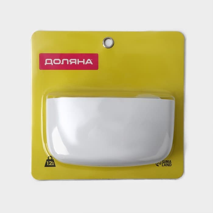 Полка для ванной Доляна Witlen, органайзер настенный, самоклеящийся, 16.5×6.5×17 см, белая