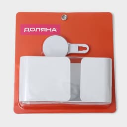 Полка для ванной Доляна Witlen, органайзер настенный, на липучке, 21×19×9 см, белая