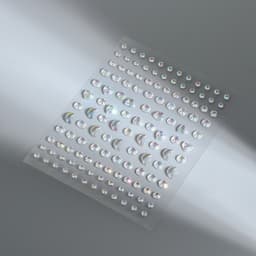 Стразы самоклеящиеся для декора, фигурные, с голографией, 128 шт., цвет серебряный