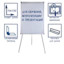 Флипчарт магнитно-маркерный Calligrata СТАНДАРТ, 70×100 см, в алюминиевом профиле, на треноге