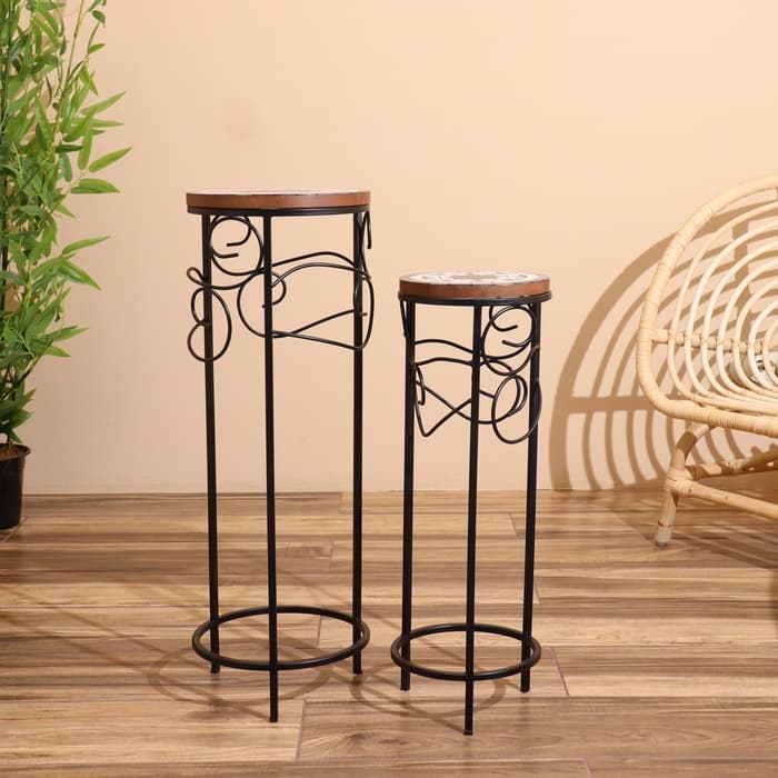 Подставка для цветов «Старс» (набор 2 шт.), диаметр 25 и 20 см