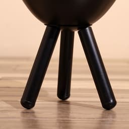 Кашпо на подставке «Блэки», набор 2 шт., d=28 см, d=23 см, металл