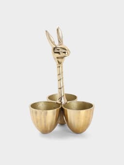 Менажница «Заяц», 14×14×24 см, алюминий