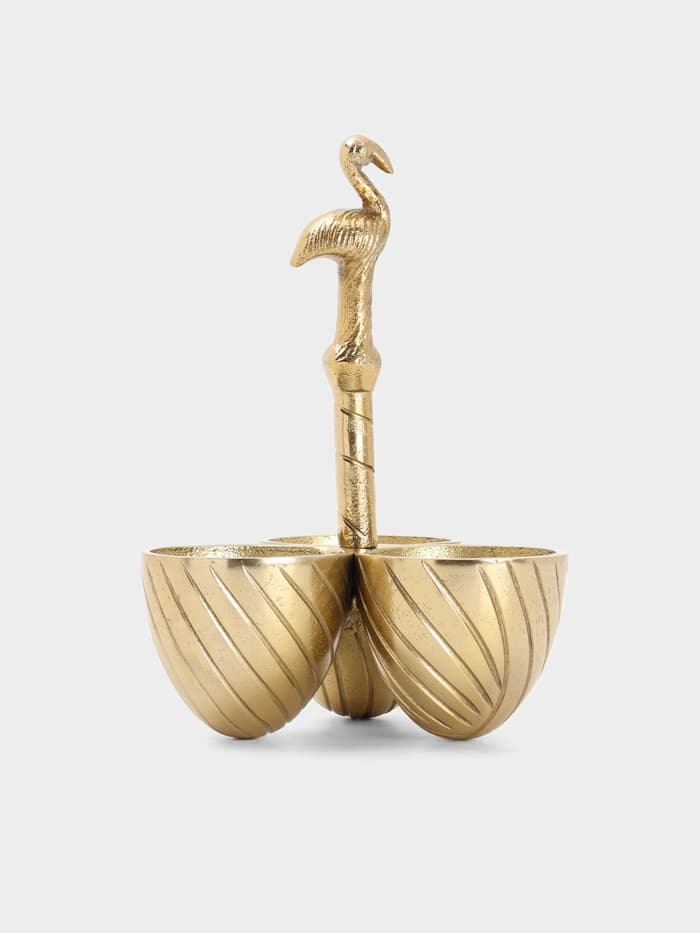 Менажница «Фламинго», 14×14×21 см, алюминий