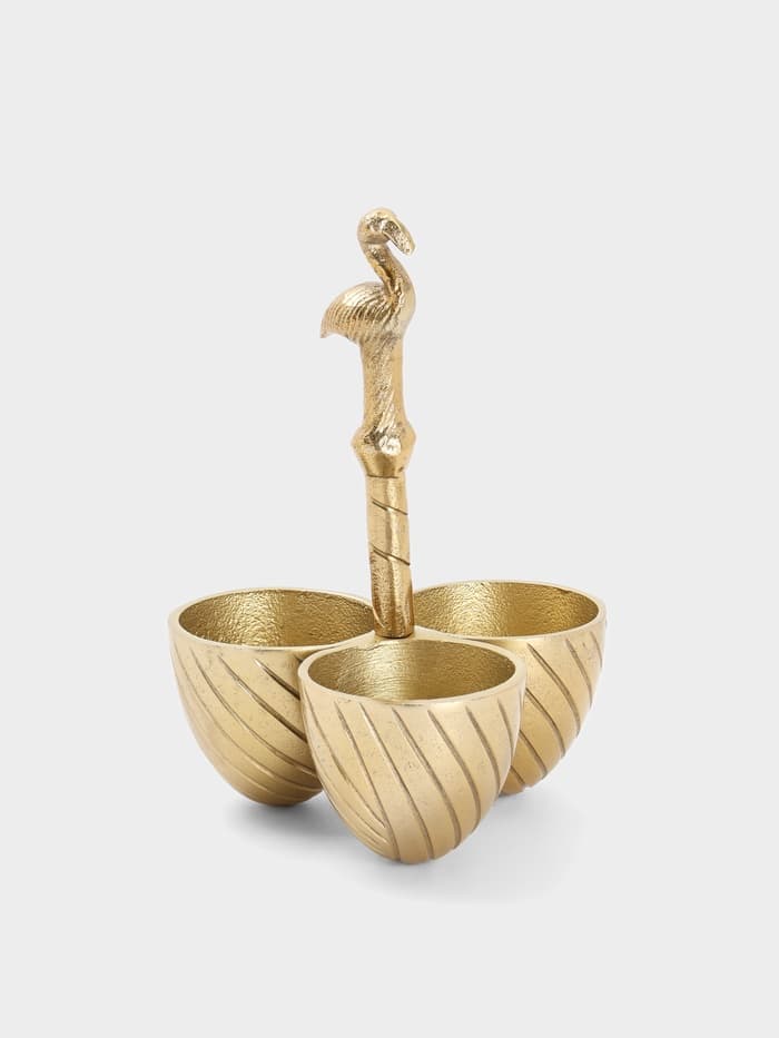 Менажница «Фламинго», 14×14×21 см, алюминий