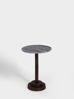 Стол кофейный, 41×41×55 см, алюминий, мрамор