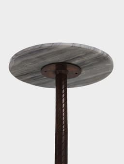 Стол кофейный, 41×41×55 см, алюминий, мрамор